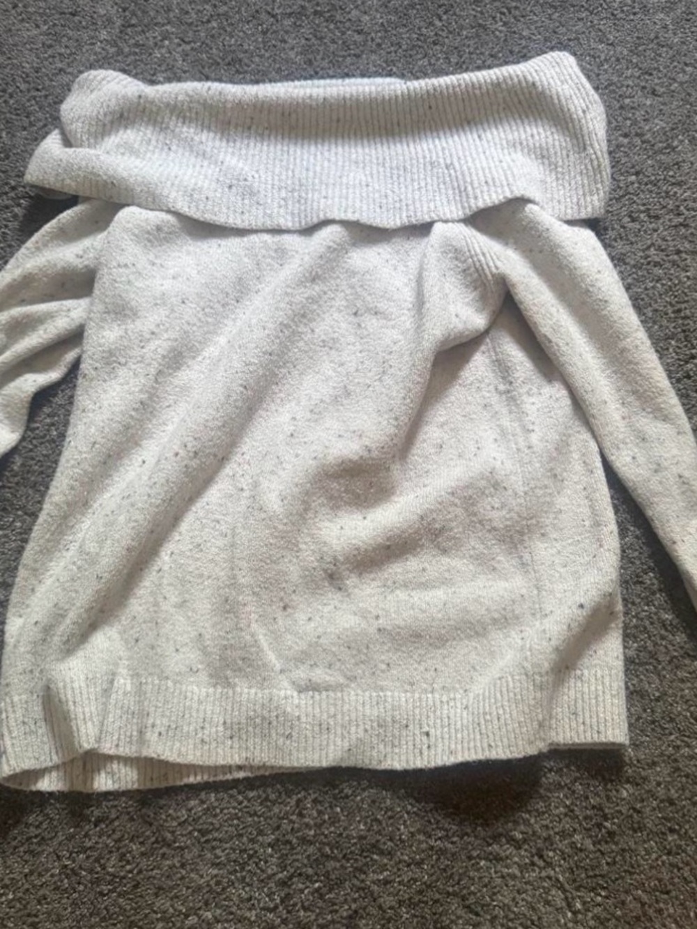 Off-Shoulder Cream Sweater